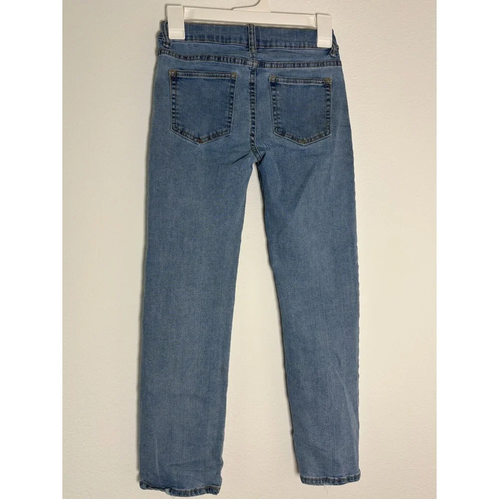 Gap‎ Jeans Kids 10 Blue Denim Medium Wash Cotton Stretch 24 Inseam Straight Leg